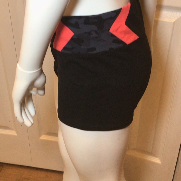 Jo+Jax Dancewear Womens Black/Coral Chevron Shortie Booty Dance Shorts Size Med - Picture 7 of 11